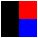 negro azul rojo