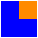 azul azul naranja