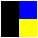 negro amarillo azul