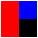 rojo negro azul