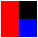 rojo azul negro